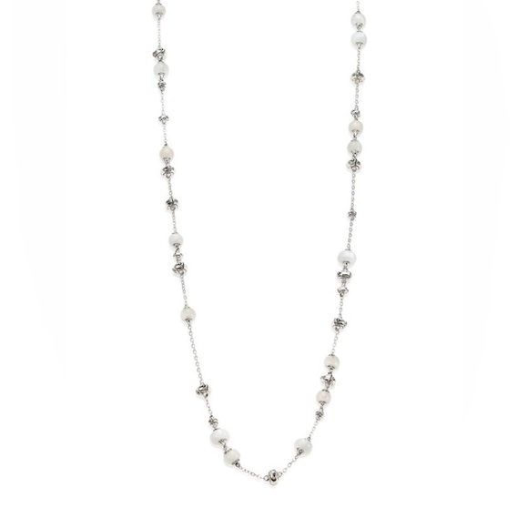 John Hardy Sterling Silver Moonstone Bamboo Bracelet and Necklace Bundle. - Picture 12 of 13